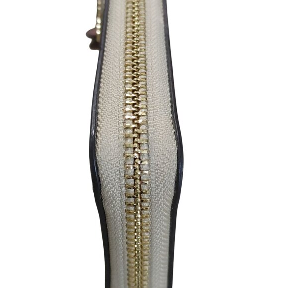 Coach Signature Prairie Rose Zip Around Wallet Beige Pink Floral Compartments - Picture 7 of 13